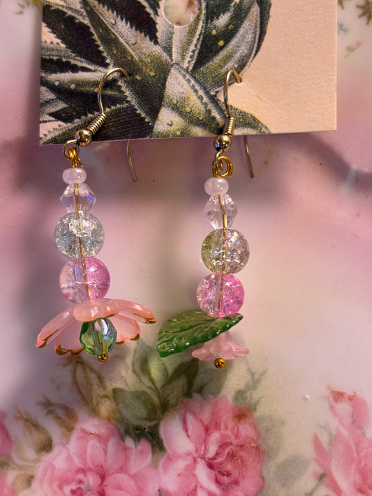 Mismatched Floral Beaded Earrings