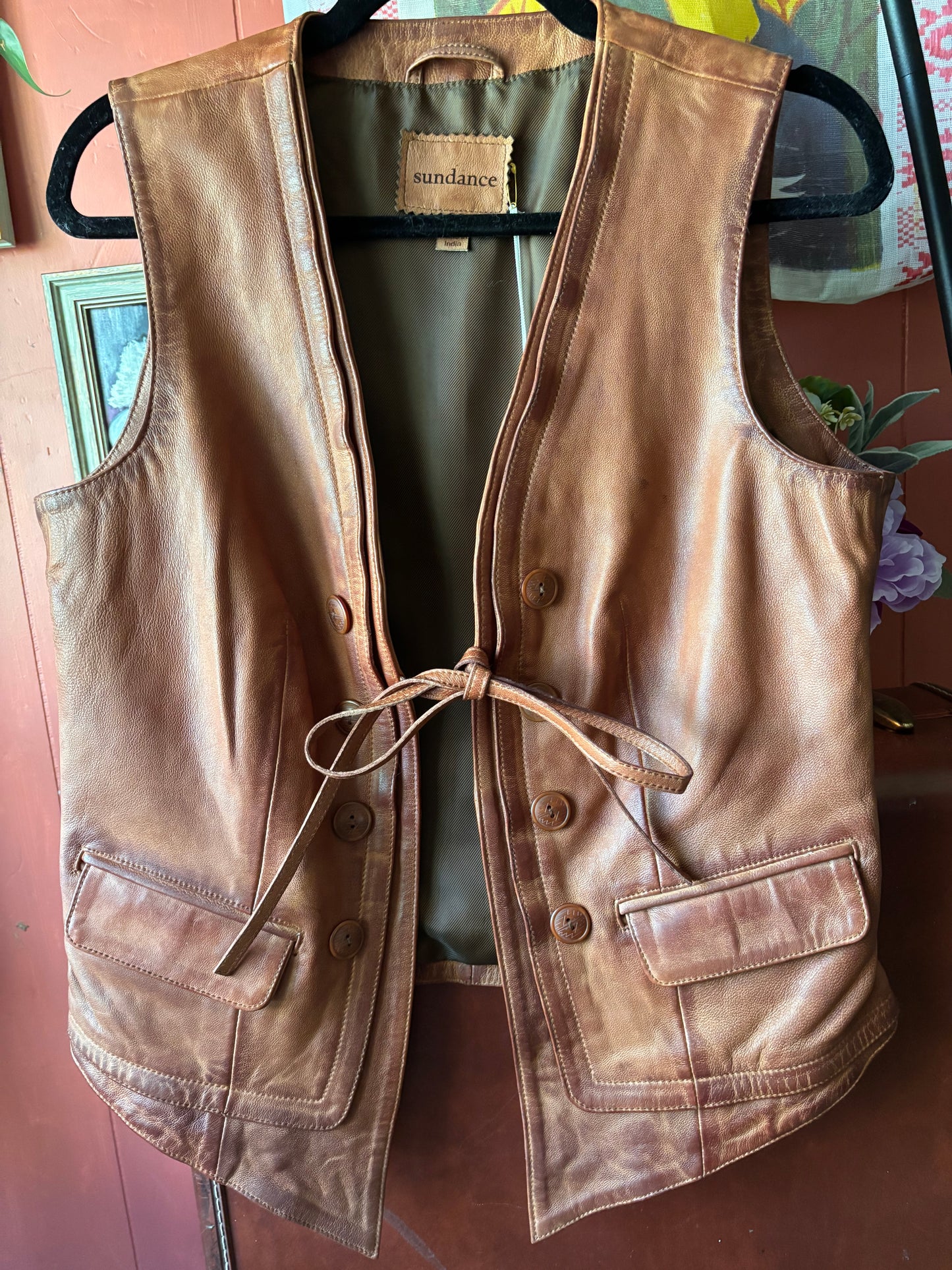 Sundance Lorena Leather Vest
