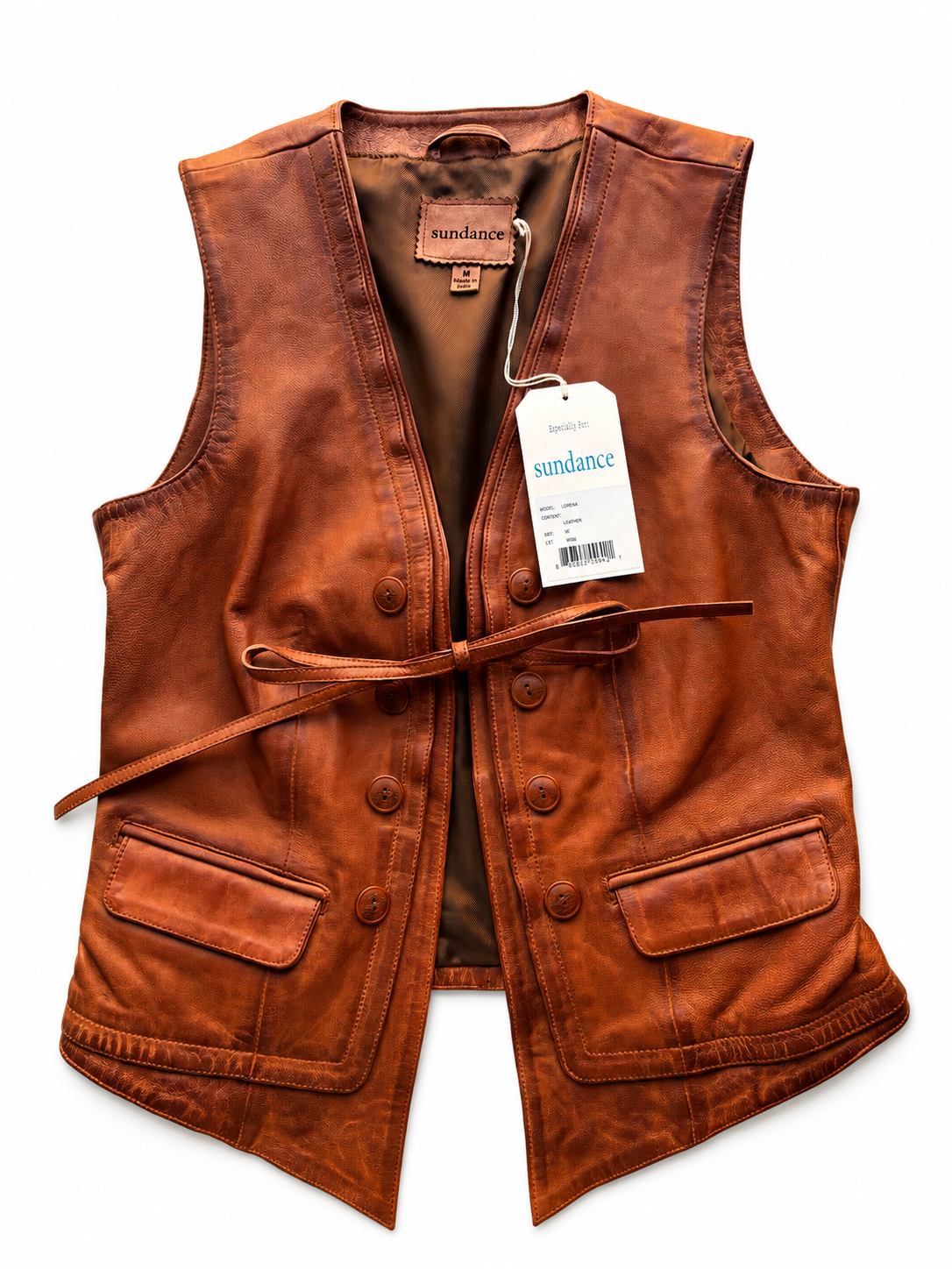 Sundance Lorena Leather Vest